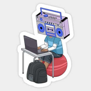 Stereo Typing Sticker